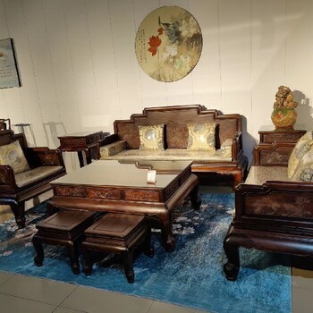 王義紅木緬甸花梨沙發(fā),銷售紅木家具服務